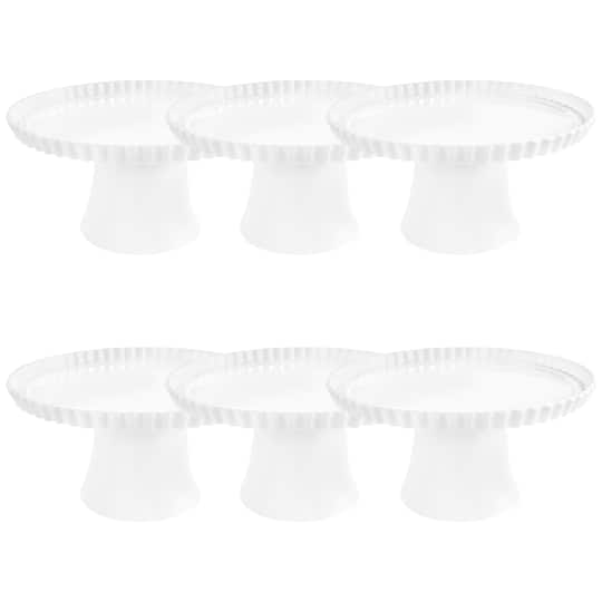6 Pack: 10" White Melamine Cake Stand by Makery®